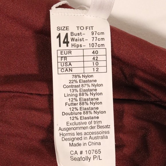 NWT Seafolly Cut Copy Split Side Brazilian in Tangelo - Picture 11 of 16